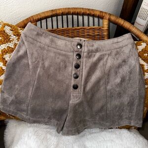 Cupcakes & Cashmere Taupe Suede Shorts